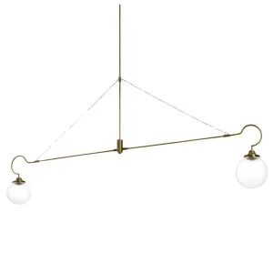 CTO Lighting Floren 2 Arm Pendant Light - Antique Brass FLOREN2ARM by CTO Lighting, a Lighting for sale on Style Sourcebook