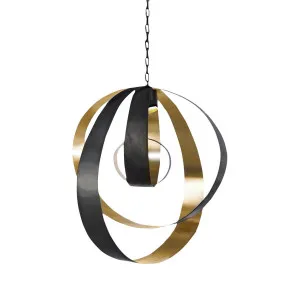 CTO Lighting Lunar Medium Pendant - Bronze and Satin Brass LUNPEMBZSB by CTO Lighting, a Lighting for sale on Style Sourcebook
