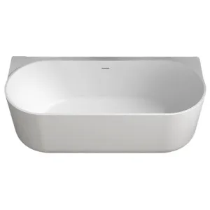 Studio Bagno Lust Wall Faced Freestanding Bath - Semi Gloss White LSW007SGW by Studio Bagno, a Bathtubs for sale on Style Sourcebook