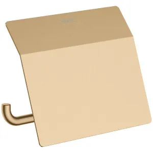 Hansgrohe AddStoris Roll Holder with Cover Brushed Bronze 41753140 by Hansgrohe, a Bathroom Accessories for sale on Style Sourcebook