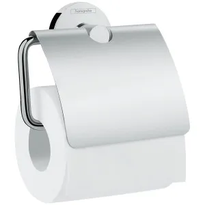 Hansgrohe Logis Universal Roll Holder with Cover Chrome 41723000 by Hansgrohe, a Bathroom Accessories for sale on Style Sourcebook