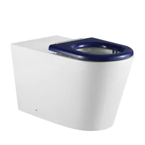 Oliveri Vienna Care Toilet Pan, Cistern and Raised Buttons with Blue Seat VI202C-B by Oliveri, a Toilets & Bidets for sale on Style Sourcebook