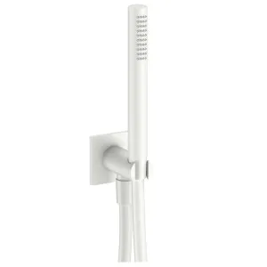 Fantini Soho FIT Hand Shower on Union with Square Backplate - Matte White 86298116F by Fantini, a Showers for sale on Style Sourcebook