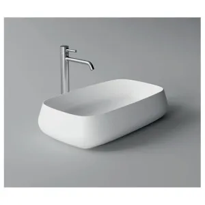Studio Bagno Nur 60X Plan Bench Basin with No Tap Hole - Gloss White NUR60XS0 by Studio Bagno, a Basins for sale on Style Sourcebook