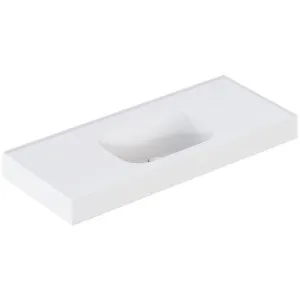 Omvivo Mia 1200 Wall Hung or Countertop Basin 3TH Matte White MIAVSS1200-3TH by Omvivo, a Basins for sale on Style Sourcebook