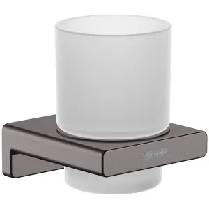 Hansgrohe Addstoris Toothbrush Tumbler Brushed Black Chrome 41749340 by Hansgrohe, a Bathroom Accessories for sale on Style Sourcebook