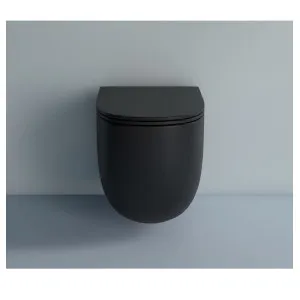 Studio Bagno Milady Wall Hung Package with OLI 74 with Frame Mechanical Cistern - Matte Black MB-MIL003001MC by Studio Bagno, a Toilets & Bidets for sale on Style Sourcebook