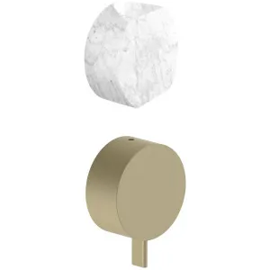 AboutWater AF/21 Wall Diverter Mixer - Matte British Gold PVD / Carrara 27P6A785BCX-4400A785 by AboutWater, a Showers for sale on Style Sourcebook