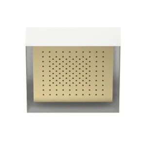 Fantini Acquafit Square Ceiling Shower with Frame & Dream Light - Gold Plus 7901K001 by Fantini, a Showers for sale on Style Sourcebook