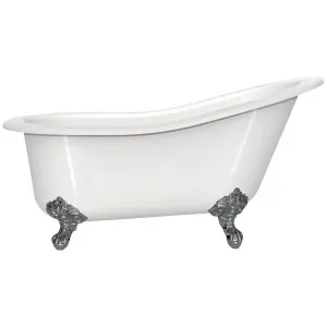 Victoria + Albert Shropshire Clawfoot Freestanding Bath - Gloss White with Polished Chrome Feet SHRNSWNOFTSHRPC by Victoria + Albert, a Bathtubs for sale on Style Sourcebook