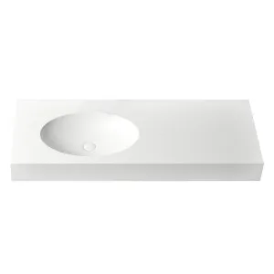 Claybrook Luna 800 Vanity Left Basin - Dover White H47223A-DW-01-HH by Claybrook, a Vanities for sale on Style Sourcebook