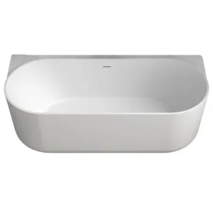Studio Bagno Lust Wall Faced Freestanding Bath - Matte White LSW007MW by Studio Bagno, a Bathtubs for sale on Style Sourcebook