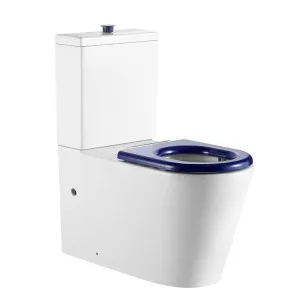 Oliveri Vienna Care Toilet Suite with Blue Seat and Buttons VI201C-B by Oliveri, a Toilets & Bidets for sale on Style Sourcebook