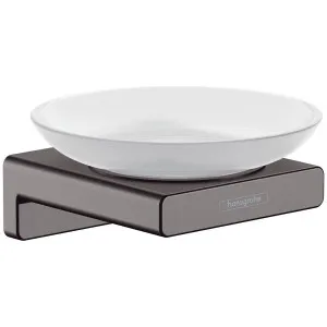 Hansgrohe Addstoris Soap Dish Brushed Black Chrome 41746340 by Hansgrohe, a Bathroom Accessories for sale on Style Sourcebook