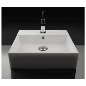 Studio Bagno Unlimited 47 Bench or Wall Basin with No Tap Hole - Gloss White UNL04700L-0 UNL04700L0 by Studio Bagno, a Basins for sale on Style Sourcebook