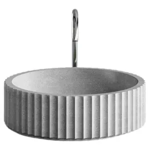 Meek Doric Countertop Round Basin - Grey DORBAS-ROU-GRE by Meek, a Basins for sale on Style Sourcebook