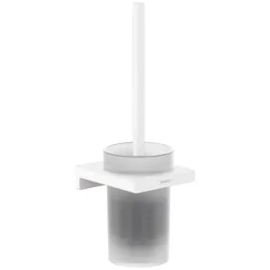 Hansgrohe Addstoris Toilet Brush Holder Wall Mounted Matte White 41752700 by Hansgrohe, a Bathroom Accessories for sale on Style Sourcebook