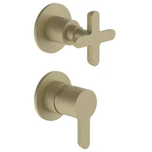 Fantini Icona Classic Wall Diverter Mixer - Matte British Gold PVD 53P6R485B-4400M585A by Fantini, a Showers for sale on Style Sourcebook