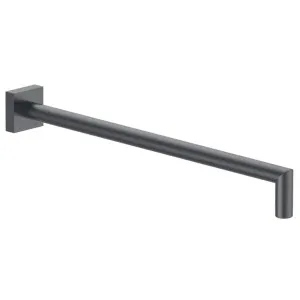 Fantini Soho 345 Wall Shower Arm with Square Backplate - Matte Gun Metal PVD 86P58038F by Fantini, a Showers for sale on Style Sourcebook