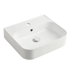 Oliveri Dublin Wall Hung Basin with 1 Tap Hole - White DU7130D by Oliveri, a Basins for sale on Style Sourcebook