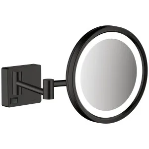 Hansgrohe AddStoris Shaving Mirror with LED Light Matte Black 41790670 by Hansgrohe, a Mirrors for sale on Style Sourcebook
