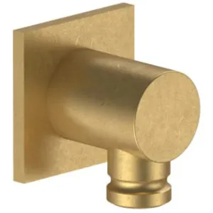 Fantini Soho Wall Elbow with Square Backplate - Pure Brass PVD 91Q79417F by Fantini, a Showers for sale on Style Sourcebook