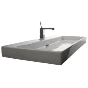 Studio Bagno Berlin Two Bench or Wall Basin with 1 Tap Hole - Gloss White URB1000L/1 by Studio Bagno, a Basins for sale on Style Sourcebook