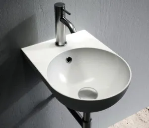 Studio Bagno Milady 30 Bench or Wall Basin with 1 Tap Hole - Gloss White MI30-1 by Studio Bagno, a Basins for sale on Style Sourcebook