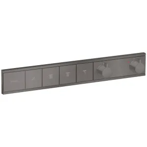 Hansgrohe RainSelect Thermostat for 4 Functions - Brushed Black Chrome 15382340 by Hansgrohe, a Showers for sale on Style Sourcebook