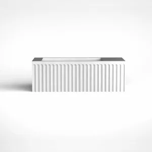 Meek Off White Doric 600mm Wall Hung Vanity Left Basin - 3168000355 by Meek, a Vanities for sale on Style Sourcebook