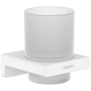 Hansgrohe Addstoris Toothbrush Tumbler Matte White 41749700 by Hansgrohe, a Bathroom Accessories for sale on Style Sourcebook
