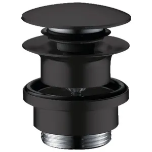 Hansgrohe Push-Open Waste Set - Matte Black 50100670 by Hansgrohe, a Traps & Wastes for sale on Style Sourcebook
