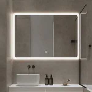 Frameless Frosted Rectangular LED Wall Mirror 3 sizes available 100cm x 75cm by Luxe Mirrors, a Illuminated Mirrors for sale on Style Sourcebook