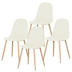 Florida Corduroy Fabric Dining Chairs Set of 4 in Sand by Luxo Furniture, a Dining Chairs for sale on Style Sourcebook