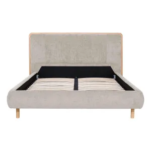 Aubrey Queen Bed Frame in Lila Beige / Oak by OZ Design, a Beds & Bed Frames for sale on Style Sourcebook