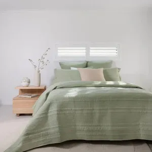 Bambury Flinders Sage Coverlet Set by null, a Quilt Covers for sale on Style Sourcebook