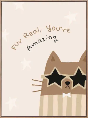 Fur Real, You're Amazing Canvas Art Print by Urban Road, a Prints for sale on Style Sourcebook
