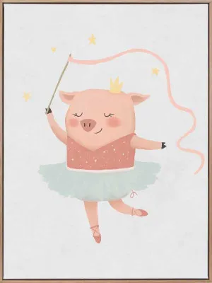 Piggy Ballet Canvas Art Print by Urban Road, a Prints for sale on Style Sourcebook