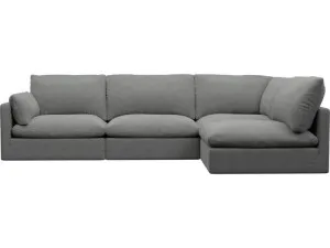Willow Maya Flint Corner Sofa - 4 Seater RAF by James Lane, a Sofas for sale on Style Sourcebook