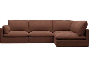 Willow Muse Rust Corner Sofa - 4 Seater RAF by James Lane, a Sofas for sale on Style Sourcebook