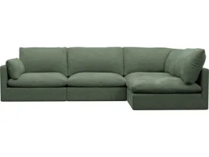 Willow Tribute Dark Jade Corner Sofa - 4 Seater RAF by James Lane, a Sofas for sale on Style Sourcebook