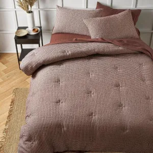 Accessorize Hokey Pokey Waffle Tobacco Comforter Set by null, a Quilts & Bedspreads for sale on Style Sourcebook