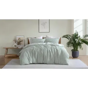 Ardor Frankie Stripe Sage Quilt Cover Set by null, a Quilt Covers for sale on Style Sourcebook