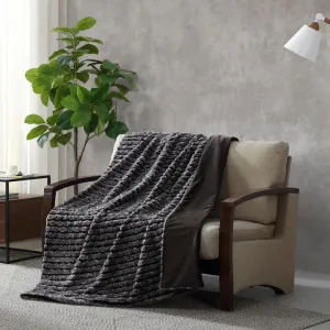 Ardor Boudoir Cole Ash Faux Fur Throw by null, a Throws for sale on Style Sourcebook