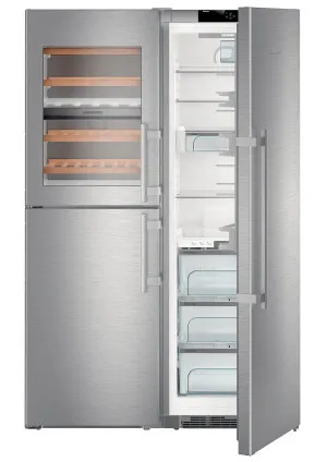Liebherr 651L Pigeon Pair with Wine Compartment SBSES8486 by Liebherr, a Refrigerators, Freezers for sale on Style Sourcebook