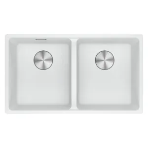 Franke Maris Granite Double Bowl 350-350mm Flushmount Polar White by Franke, a Kitchen Sinks for sale on Style Sourcebook