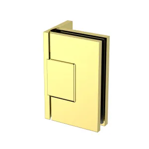 Statesman Wall to Glass Hinge with L type Mounting Plate Polished Gold by Estelle, a Bathroom Fixtures for sale on Style Sourcebook