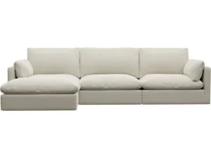 Willow Muse Flax Chaise Sofa - 3 Seater by James Lane, a Sofas for sale on Style Sourcebook