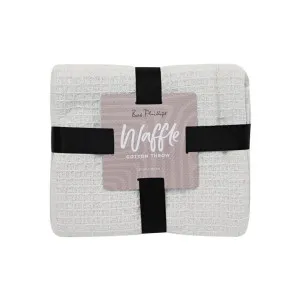 Bas Phillips Cotton Waffle White Throw by null, a Throws for sale on Style Sourcebook
