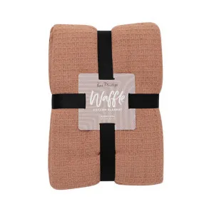 Bas Phillips Cotton Waffle Biscotti Blush Blanket by null, a Blankets & Throws for sale on Style Sourcebook